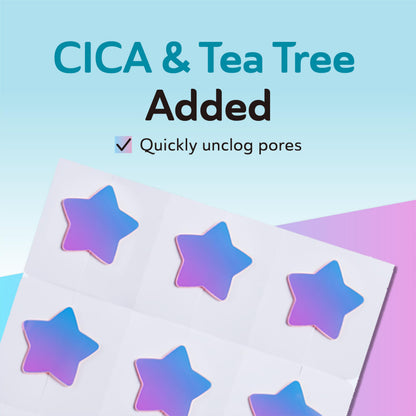 DERMA ANGEL Star Pimple Patches – 144 Absorbent Acne Patches with Salicylic Acid, CICA & Tea Tree (4 Designs)