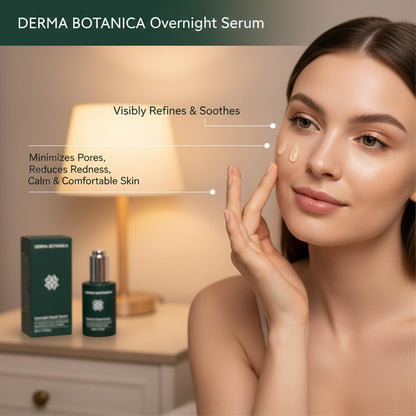 Derma Botanica Overnight Repair Serum — Multi-Molecular Hyaluronic Acid, Bakuchiol & Niacinamide | 1.76 fl oz