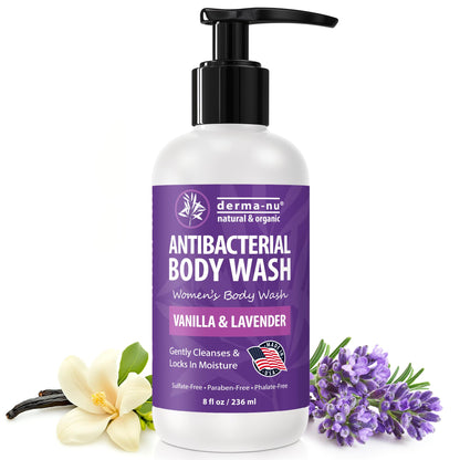 Derma-Nu Antibacterial Body Wash for Women - Tea Tree, Lavender & Vanilla