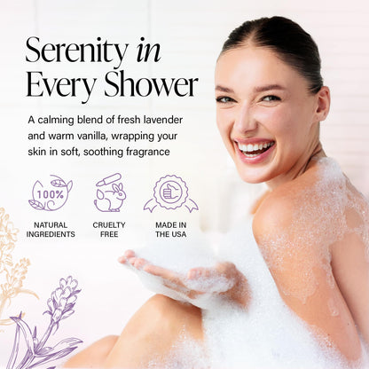 Derma-Nu Antibacterial Body Wash for Women - Tea Tree, Lavender & Vanilla