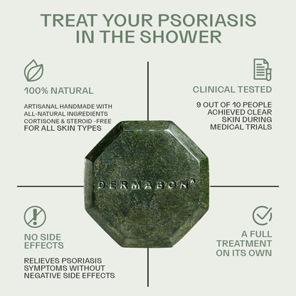 Dermabon Coal Tar Soap Bar 2% for Psoriasis, Dermatitis & Dandruff – 1 Pack