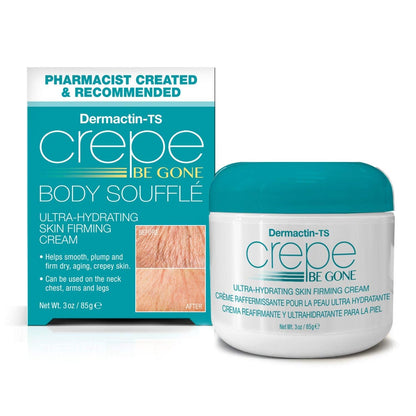 Dermactin Crepe Be Gone Body Souffle – Ultra Hydrating Cream for Crepey Skin | Classic 3 oz