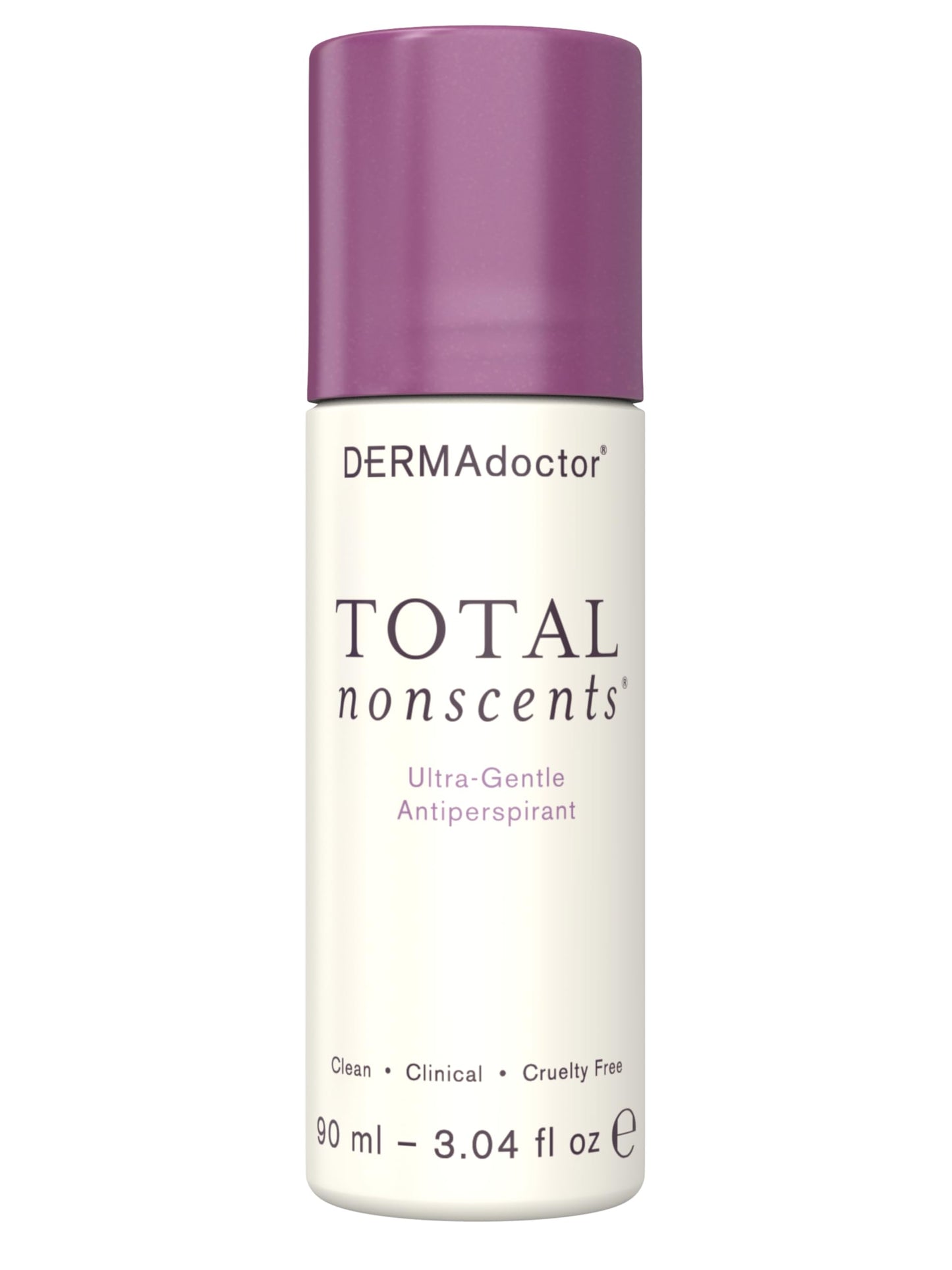 DERMAdoctor Total NonScents Ultra-Gentle Unscented Antiperspirant for Sensitive Skin – Clinically Strong Roll-On