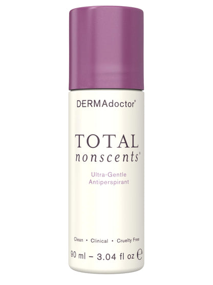 DERMAdoctor Total NonScents Ultra-Gentle Unscented Antiperspirant for Sensitive Skin – Clinically Strong Roll-On