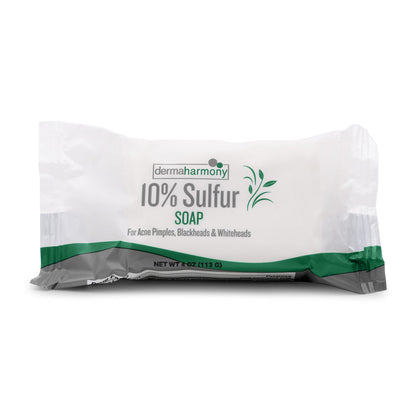 Dermaharmony 10% Sulfur Acne Bar Soap with Tea Tree Oil – Pack of 2 (4 oz each) | Natural, Cruelty-Free Skincare