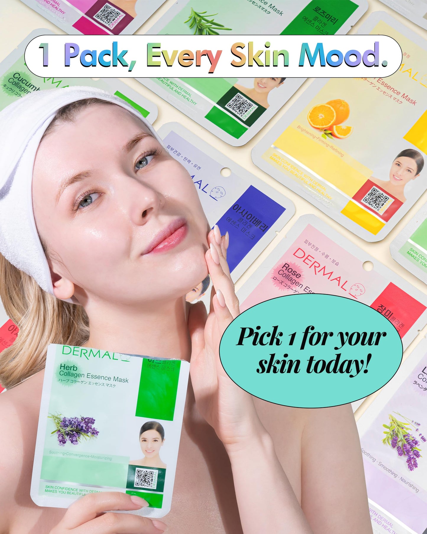 DERMAL 78 Combo Pack Collagen Masks – Hydrating & Soothing Korean Sheet Masks
