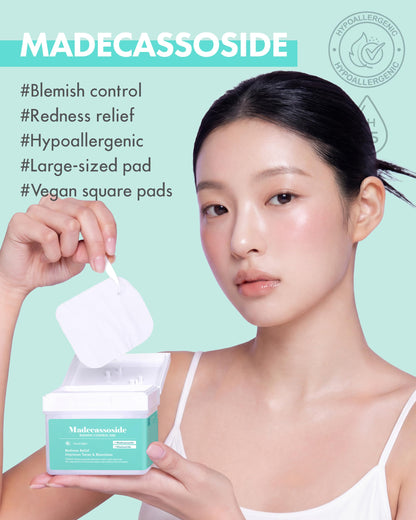 DERMAL Madecassoside Blemish Control Pad – 120-Sheet Korean Toner Pad with Centella Asiatica, Gauze Tencel