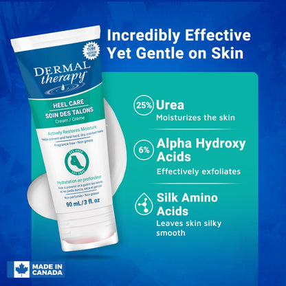 Dermal Therapy Heel Care Cream – Intensive Foot Moisturizer with Urea & AHAs | Non-Greasy