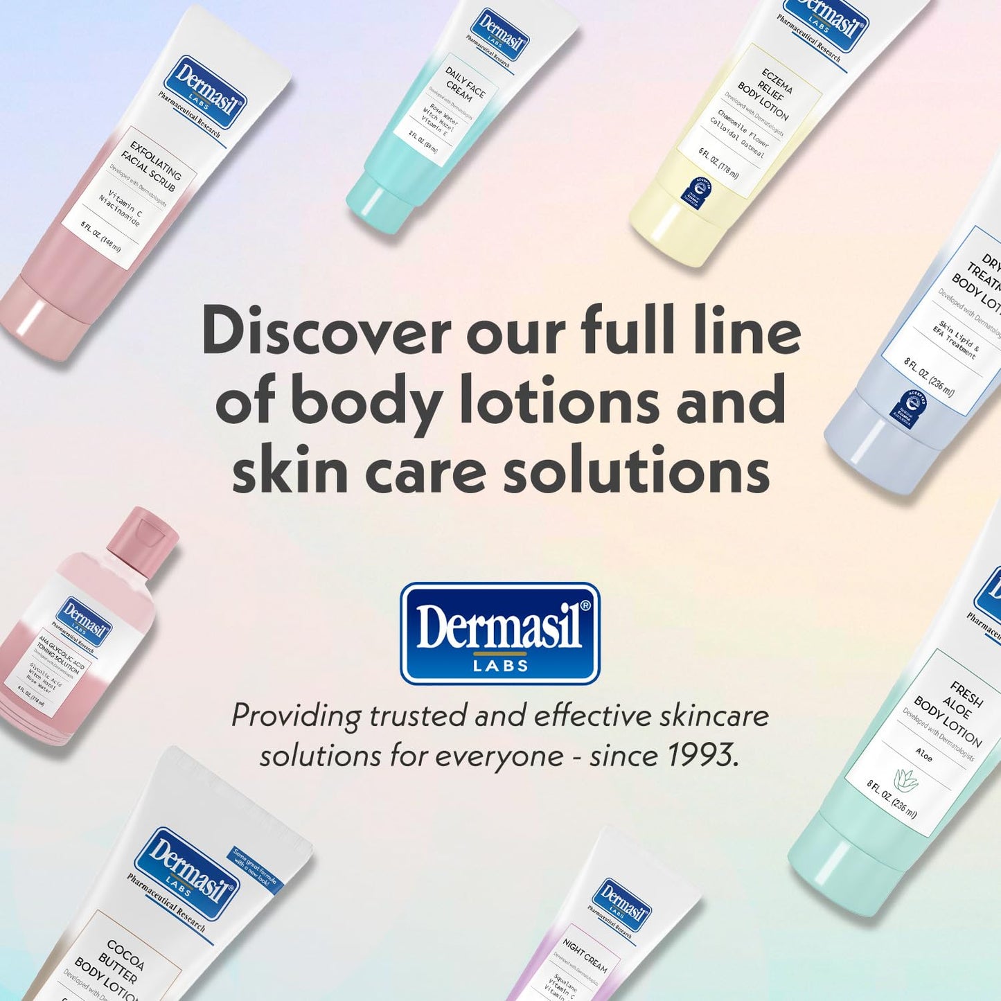 Dermasil Body Lotion 3-Pack – Fragrance-Free, Non-Greasy, Fast-Absorbing for Dry Skin