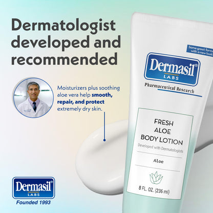 Dermasil Fresh Aloe Body Lotion 3-Pack – Non-Greasy, Fast-Absorbing, 8 oz Each