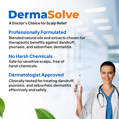 Dermasolve Psoriasis & Dandruff Oil – Dermatologist-Approved Scalp Relief