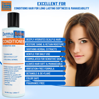 Dermasolve Medicated Scalp Shampoo & Conditioner for Psoriasis & Dandruff