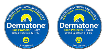 Dermatone Skin Protector Balm 2-Pack | SPF23 Lip & Face Shield | Classic Tin