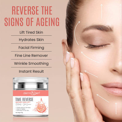 DERMAXGEN Time Reverse Facial Cream – Instant Lift for Neck, Chest & Skin