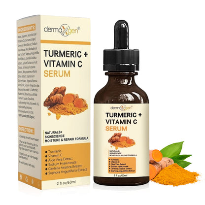 DERMAXGEN Turmeric Serum + Vitamin C – Glow-Boosting Organic Moisturizer (2 fl oz)