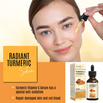DERMAXGEN Turmeric Serum + Vitamin C – Glow-Boosting Organic Moisturizer (2 fl oz)