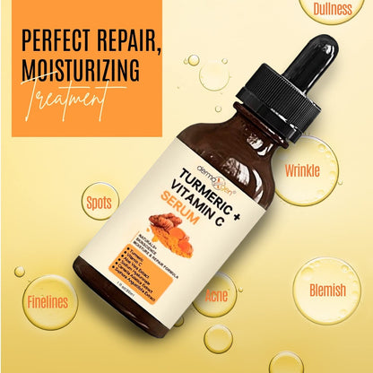 DERMAXGEN Turmeric + Vitamin C Serum – Pure Organic Anti-Aging for All Skin Types