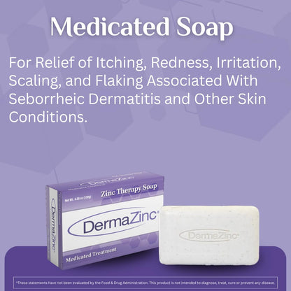 DermaZinc Therapy Soap – Zinc Soap for Skin Conditions (Pack of 3)