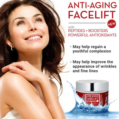 Dermedicine Natural Anti-Aging Facelift Cream – Retinol, Peptides, Hyaluronic Acid