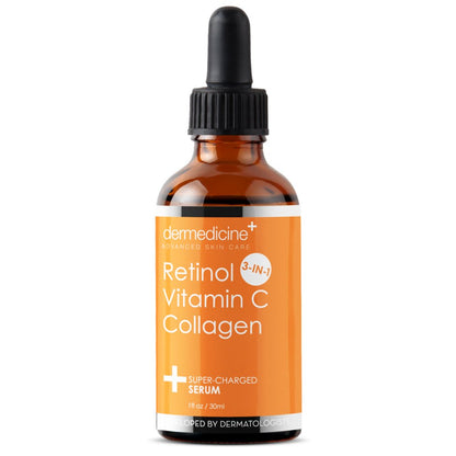 Dermedicine Retinol Vitamin C Collagen Serum – Anti-Aging Face Serum | 1 fl oz