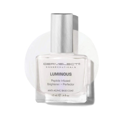 Dermelect Luminous Nail Brightening Treatment – Dual Action Nail Care & Base Coat, 0.4 oz