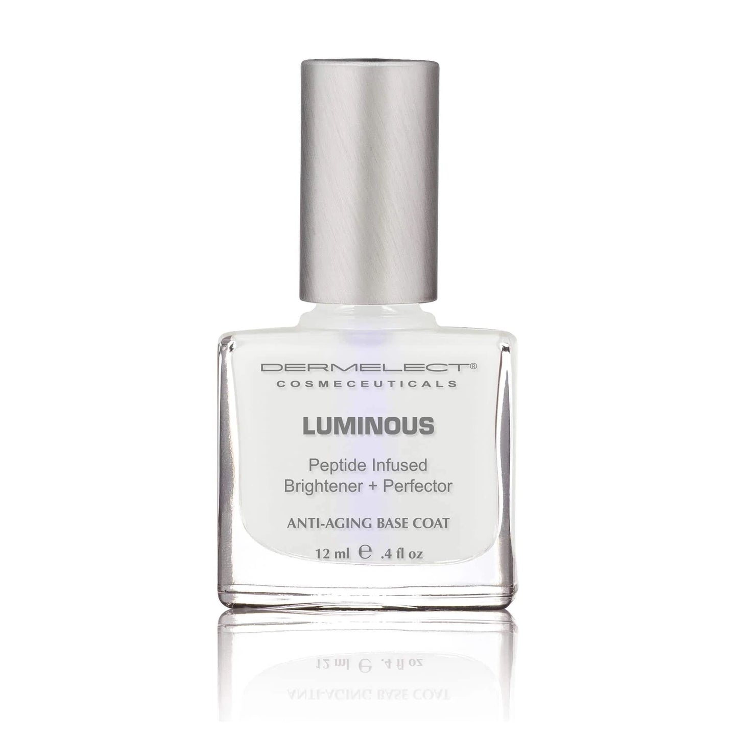 Dermelect Luminous Nail Brightening Treatment – Dual Action Nail Care & Base Coat, 0.4 oz