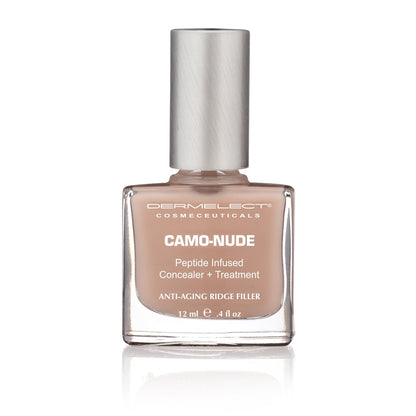 Dermelect Camo-Nude Concealer + Treatment — Ridge-Filler Base Coat with Keratin Peptides & Biotin