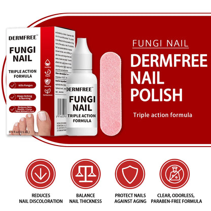 DERMFREE Fungi Nail Treatment Extra Strength for Thick and Discolored Nails | Toenail Renewal Serum