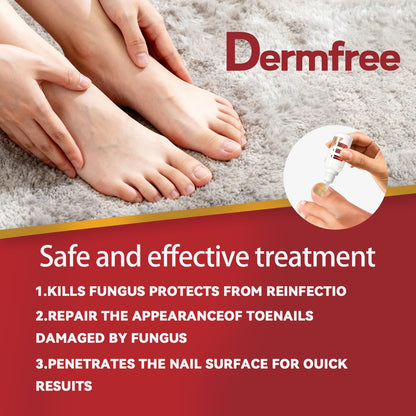 DERMFREE Fungi Nail Treatment Extra Strength for Thick and Discolored Nails | Toenail Renewal Serum