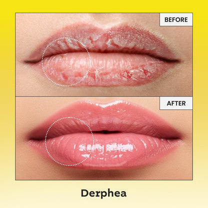 DERPHEA Organic Beef Tallow Lip Balm – 8H Hydration, Glossy Shine, Overnight Lip Mask (2 Tubes)