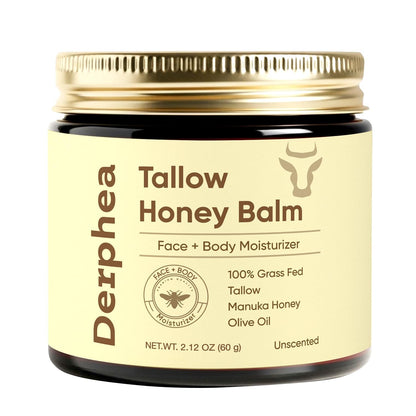 DERPHEA Crepey Skin Repair Cream – Manuka Honey & Olive Oil for Aging & Dry Skin