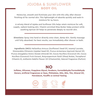 Desert Essence Jojoba & Sunflower Body Oil Spray – 8.28 fl oz (Pack of 2) – Vegan, Cruelty-Free