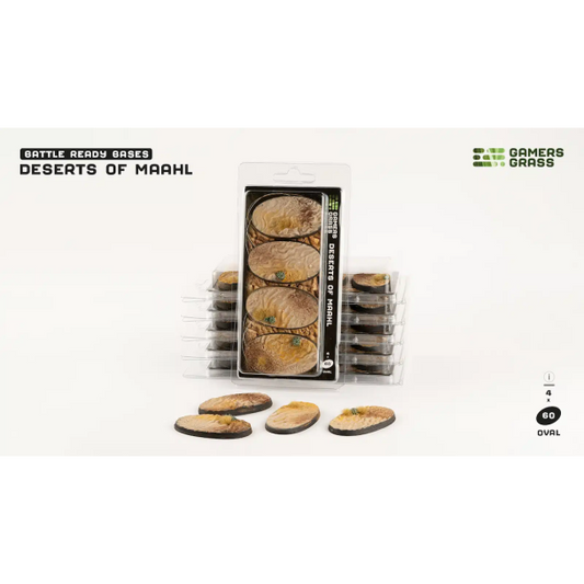 Gamers Grass Battle Ready Bases - Deserts of Maahl Oval 60mm (x4)