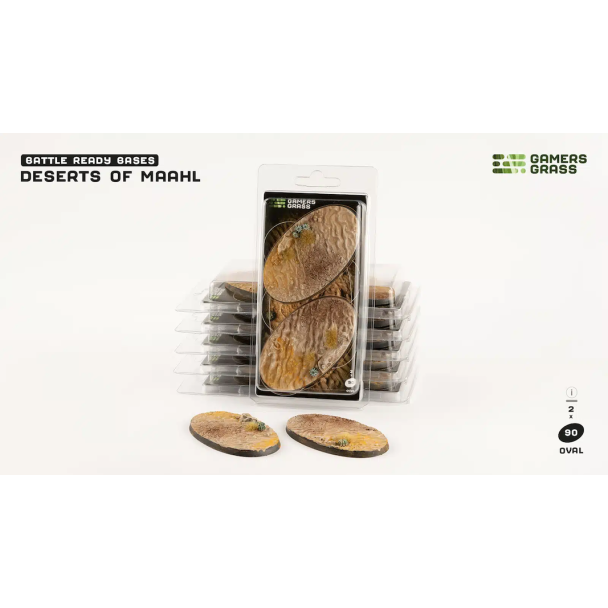 Gamers Grass Battle Ready Bases - Deserts of Maahl Oval 90mm (x2)