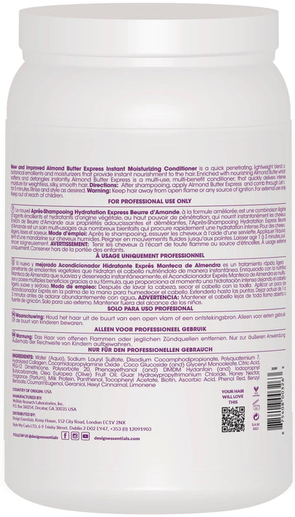 Design Essentials Almond Butter Express Instant Moisturizing Conditioner – 64 oz