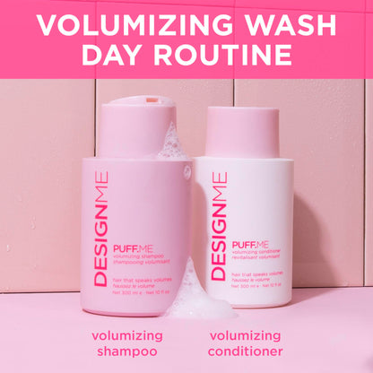 Design.Me PUFF.ME Volumizing Shampoo - Lightweight Body & Color-Safe Volume for Fine & Medium Hair