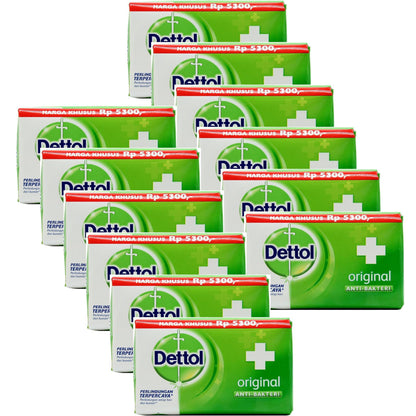 Dettol Original Anti-Bacterial Hand & Body Bar Soap – 110 g, Pack of 12