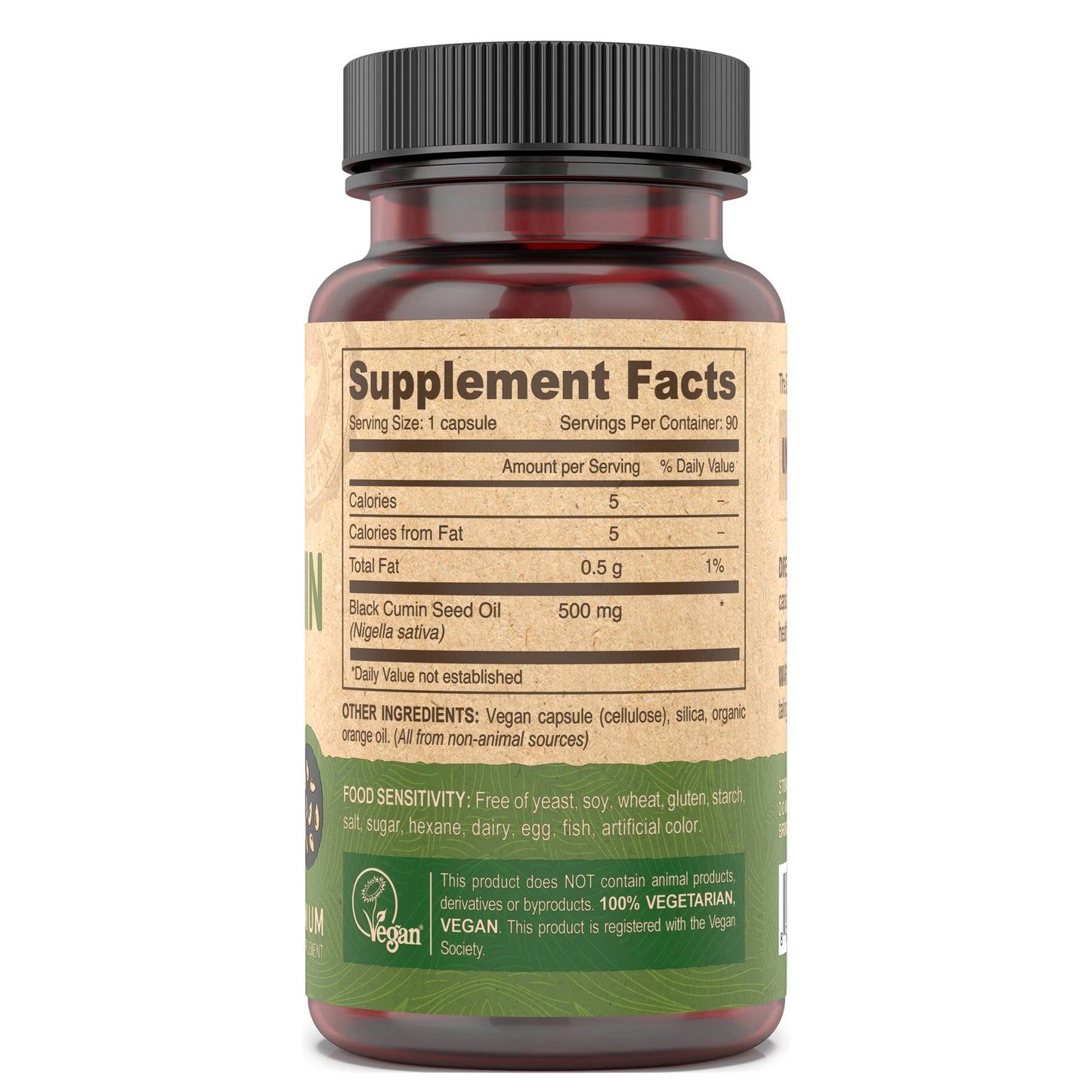 DEVA Vegan Black Cumin Seed Oil – Cold-Pressed, Unrefined, 90 Vegan Capsules