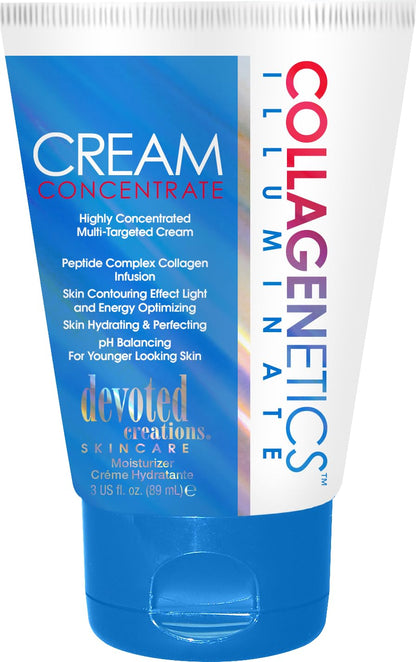 Devoted Creations Collagenetics Illuminate Cream Concentrate 3oz – Hydration, pH Balanced, Multi-Targeted Skin Perfection