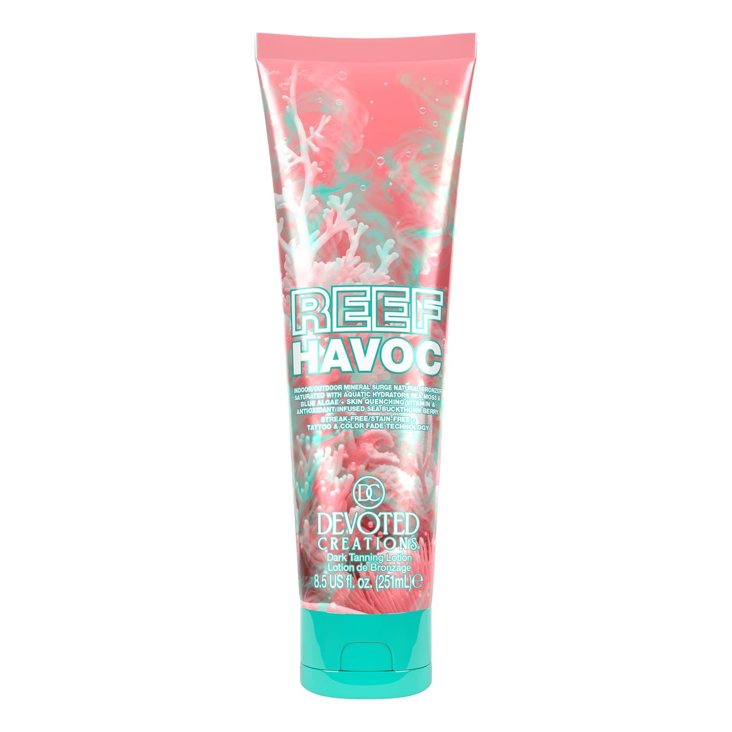 Devoted Creations Reef Havoc – Indoor/Outdoor Mineral Surge Natural Bronzer Dark Tanning Lotion