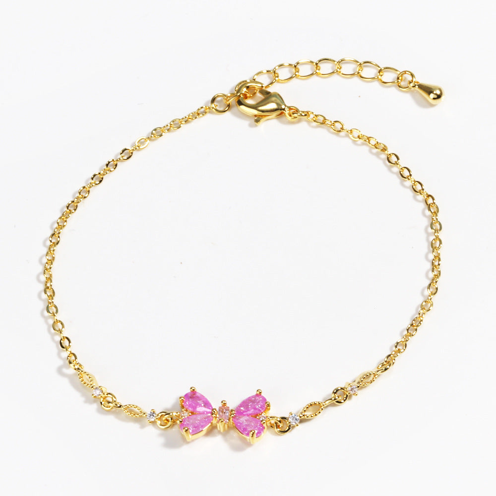 Sweet Bow Heart Rhinestone Bracelets