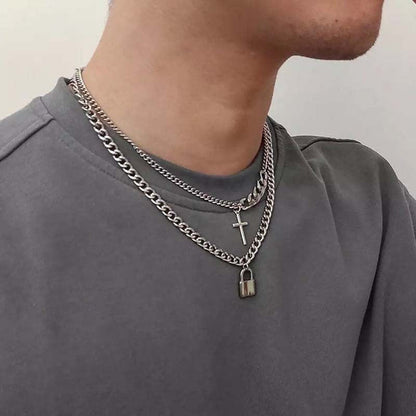 Cross Padlock Necklace