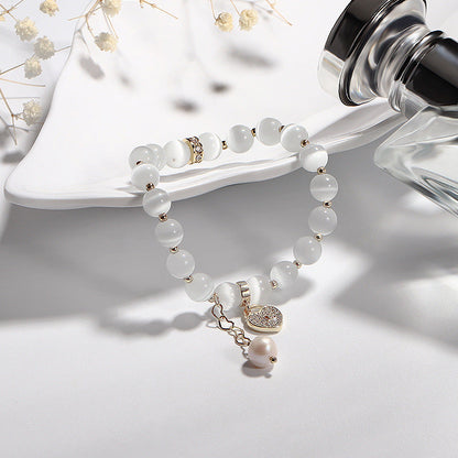 Opal Heart Lock Bracelet For Women