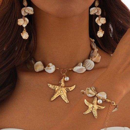 Classic Conch Pendant Jewellery Set for Women