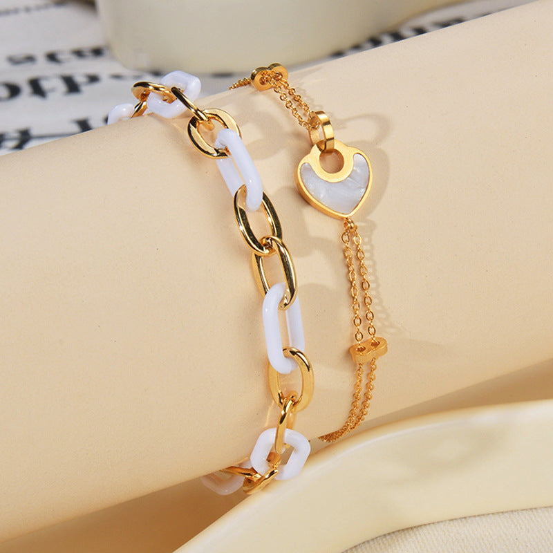 Resin Heart Bracelet