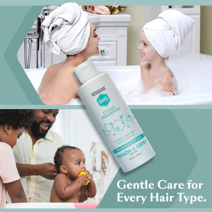 DHS Clear Shampoo – Fragrance-Free, Irritant-Free for Sensitive Scalp (8 oz)