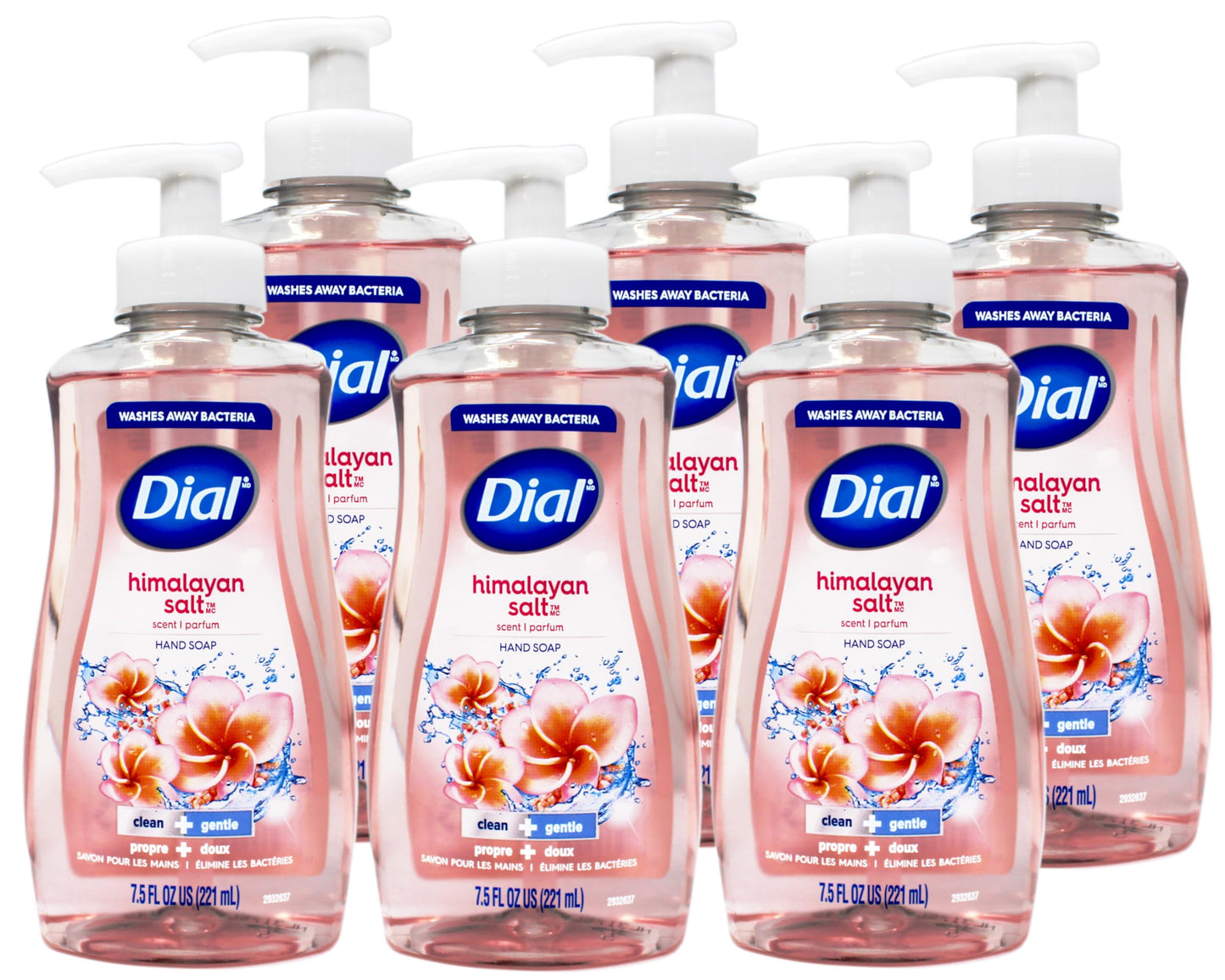 Dial Himalayan Pink Salt & Water Lily Hand Soap with Moisturizer – 7.5 oz, Pack of 6