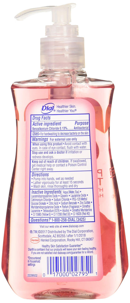 Dial Pomegranate & Tangerine Antibacterial Hand Soap with Moisturizer – Pack of 4 (7.5 oz bottles)