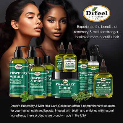Difeel Rosemary & Mint Follicle Boost Scalp Serum 4 oz – Strengthen & Invigorate Hair