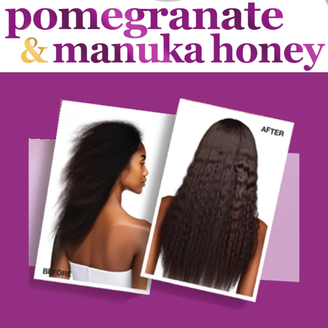 Difeel Pomegranate & Manuka Honey Shampoo 33.8 oz – Sulfate-Free, Strengthens & Moisturizes Damaged Hair